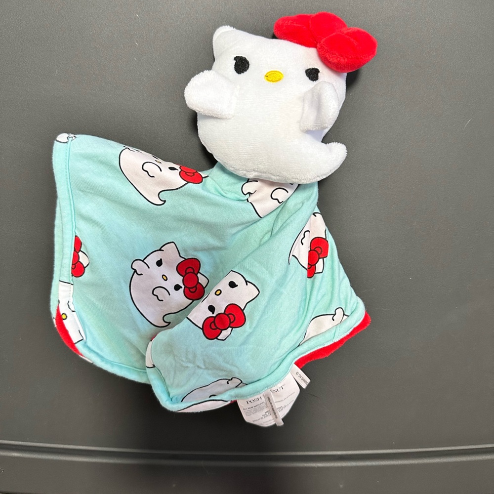 Hello Kitty Plush with Aqua and Red lovey ghost Halloween Sanrio spooky